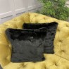Black Panther faux fur cushion covers | Black Fur Cushions | Pillows