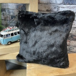 Black Panther faux fur cushion covers | Black Fur Cushions | Pillows