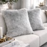 Ash Light Grey Faux Fur Cushion Covers | Grey Fur Pillows and Cushions
