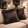 Faux Fur Cushions | Brown Cushion Covers | Brown Bear Fur Sofa Cushions