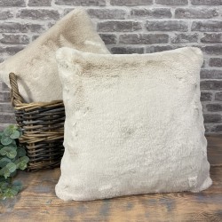 Beige Cushion Covers | Beige Faux Fur Cushions | Richmond Almond Cushions