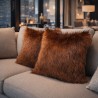 Raynard Faux Fur Cushions | Brown Fur Pillows | Fur Cushion Covers