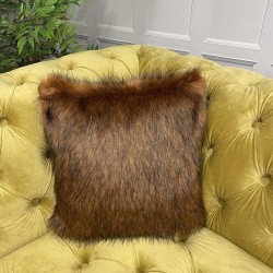 Raynard Faux Fur Cushions | Brown Fur Pillows | Fur Cushion Covers