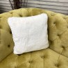 Coussin en fausse fourrure Richmond Crème | Oreiller en fourrure crème | Fourrure blanc cassé
