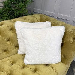 Faux Fur Cushion Richmond Cream | Cream Fur Pillow | Off-white Fur