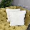 Faux Fur Cream Cushions | Luxury Cream Fur Pillows | Premium Cushions