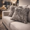 European Wolf Fur Cushion Covers | Long-Haired Fur Cushions and Pillows