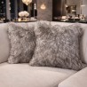 European Wolf Fur Cushion Covers | Long-Haired Fur Cushions and Pillows