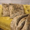 Nouveaux coussins en fausse fourrure de vison | Housses et oreillers de luxe en fourrure marron