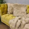Camel Faux Fur Cushions | Beige Fur Pillows | Plain Faux Fur Cushions
