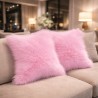 Coussins en fausse fourrure rose bonbon | Coussin en fausse fourrure rose | Coussin en fourrure rose