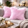 Bubble-gum Faux Fur Cushions | Pink Faux Fur Cushion | Pink Fur Cushion