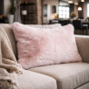 Richmond Pink Rectangular Fur Cushion | Rectangular Faux Fur Cushions |