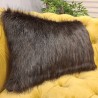 Coussin rectangulaire Ours brun | Coussin rectangulaire en fausse fourrure brune