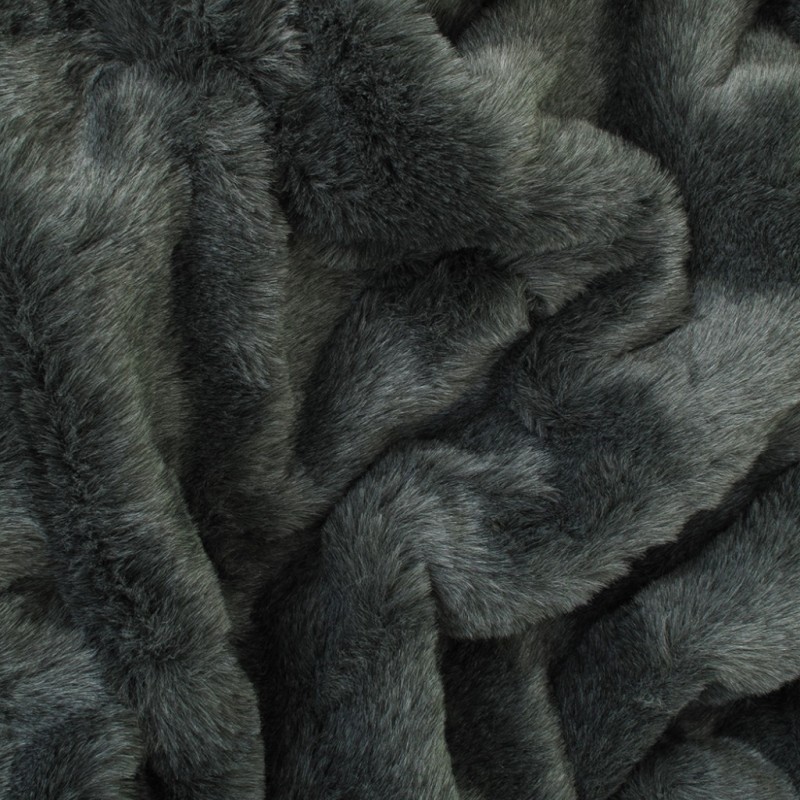 Badger Rectangular Fur Cushion | Rectangular Grey Faux Fur Cushions