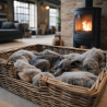 Luxus Kunstpelz Hundedecken | Ash Kunstpelz Hundedecke | Graue Decke