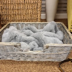 Luxury Faux Fur Dog Blankets | Ash Faux Fur Dog Blanket | Grey Blanket