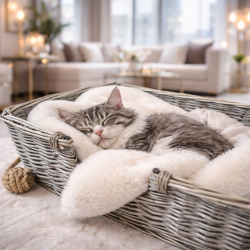 Richmond Cream Fur Pet Blanket | Cream Faux Fur Dog Blankets |