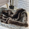 Luxury Fur Dog Blanket | Bison Faux Fur Dog Blanket | Brown Fur Blanket