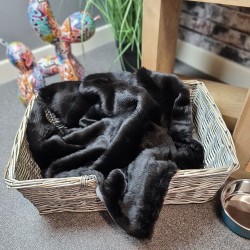 Couvertures en fourrure pour animaux | Couverture en fourrure de panthère noire pour animaux | Couvertures en fourrure noire