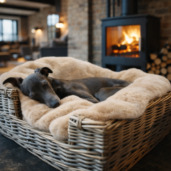 Richmond Almond Fur Pet Blanket | Beige Faux Fur Dog & Cat Blankets |