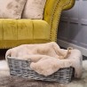 Richmond Almond Fur Pet Blanket | Beige Faux Fur Dog & Cat Blankets |