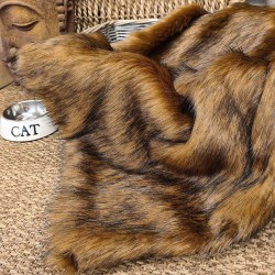 Raynard Faux Fur Pet Blanket | Brown Faux Fur Dog & Cat Blankets |