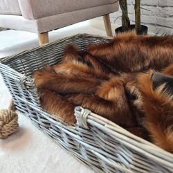 Couverture pour animaux de compagnie Raynard en fausse fourrure | Couvertures marron en fausse fourrure pour chiens et chats |