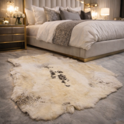 Extra Large Reindeer Hide| Reindeer Skin Rug | Large Pale Reindeer Rug