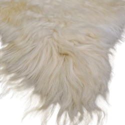 Black and White Natural Sheepskin Rug | Black & White Icelandic Sheepskin