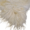 Tapis en peau de mouton naturelle noire et blanche | Peau de mouton islandaise noire et blanche