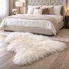 Tapis en peau de mouton islandaise blanc crème | Tapis de luxe en peau de mouton naturelle