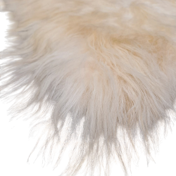 Tapis en peau de mouton islandaise blanc crème | Tapis de luxe en peau de mouton naturelle