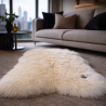 Tapis en peau de mouton naturelle | Tapis en pure laine | Tapis en peau de mouton couleur crème