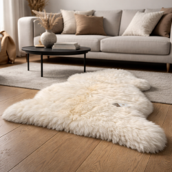 Natural Sheepskin Rug | Pure Wool Rugs | Cream Sheepskin Wool Rug