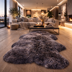 Chocolate Brown Sheepskin | Pure Wool Sheepskin Rugs | Brown Wool Rug