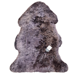 Tapis en peau de mouton marron chocolat | Tapis en pure laine de mouton | Tapis en laine marron