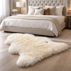 Natural Sheepskin Rug | Pure Wool Rugs | Cream Sheepskin Wool Rug