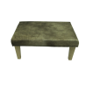 Large Beige/Gold Mottled Cowhide Footstool | Real Cow Hide Ottoman