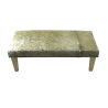 Repose-pieds extra large en cuir de vachette beige | Repose-pieds extra large en cuir de vachette