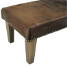 Small Brown Brindle Cowhide Footstool | Small Cow Hide Foot Stool