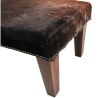 Small Brown Speckled Cowhide Footstool | Small Brindle Hide Footstool