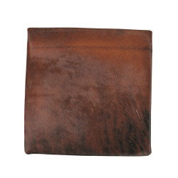 Brown Brindle Medium Cowhide Footstool | Genuine brown cowhide ottoman
