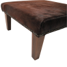 Brown Brindle Medium Cowhide Footstool | Genuine brown cowhide ottoman