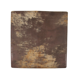 Medium Sized Cowhide Footstool | Brown Leather Hide Square Foot Stool