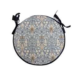 Coussins de siège ronds en denim à motif tête de serpent | Coussins de siège circulaires à motifs