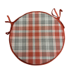 Highland Check Herbst Runde Bistro Sitzkissen | Tartan Runde Stuhlkissen