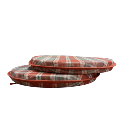 Coussins de chaise ronds à carreaux Highland Check Automne | Coussins de chaise ronds à carreaux tartan