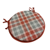 Highland Check Herbst Runde Bistro Sitzkissen | Tartan Runde Stuhlkissen