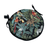 Round Bistro Black Rainforest Tapestry Seat Pads | Circular Chair Pads